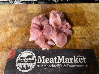 Kalkoen Weide poulet/stoofvlees 250 gr Diepvries