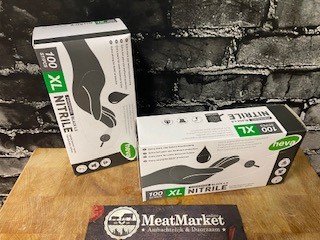 Handschoen zwart XL nitril 100 st.