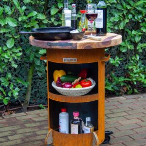 Welded Barrel BBQ Table 600