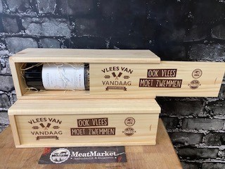 Butcher Wijnkistje rood